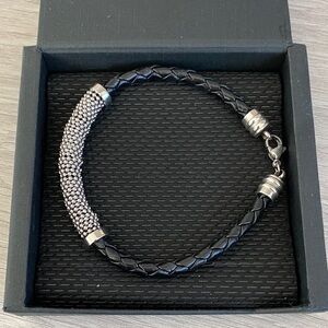 Black and Silver Braided Bracelet